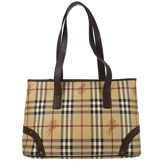 Burberry Beige PVC House Check Tote Handbag