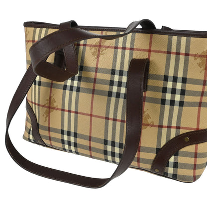 Burberry Beige PVC House Check Tote Handbag