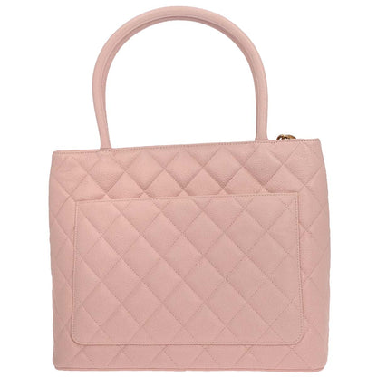 Chanel 2002-2003 Pink Caviar Medallion Tote Handbag
