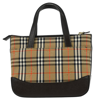 Burberry Beige Canvas House Check Tote Handbag