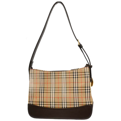 Burberry Beige Canvas House Check Hobo Handbag