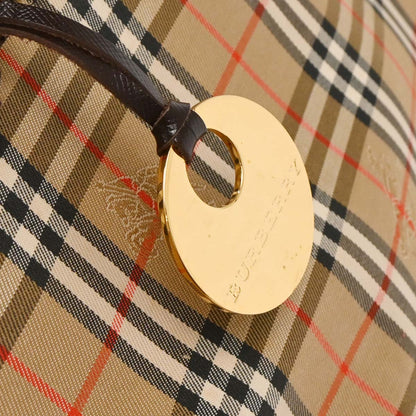 Burberry Beige Canvas House Check Hobo Handbag
