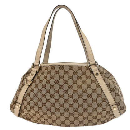 Gucci Beige Canvas GG Hobo Handbag