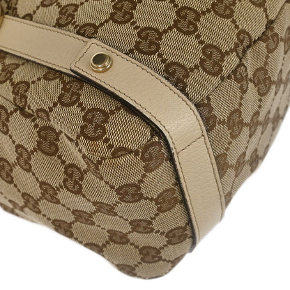 Gucci Beige Canvas GG Hobo Handbag