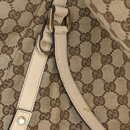 Gucci Beige Canvas GG Hobo Handbag