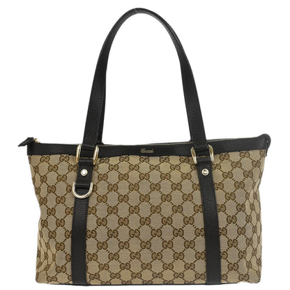 Gucci Beige Canvas GG Tote Handbag