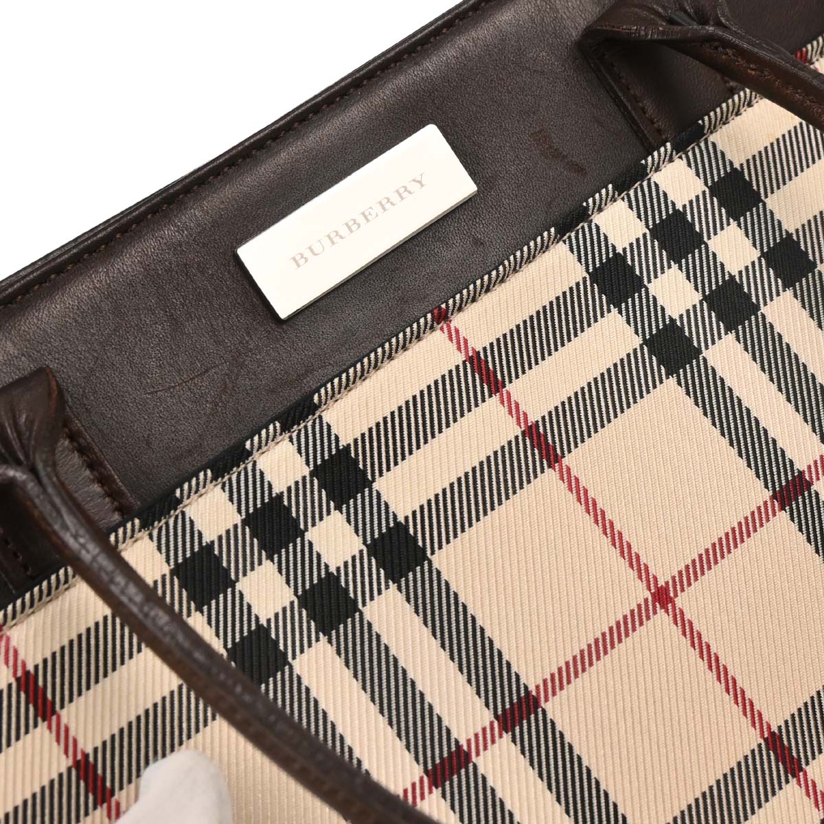 Burberry Beige Burberry Check Handbag