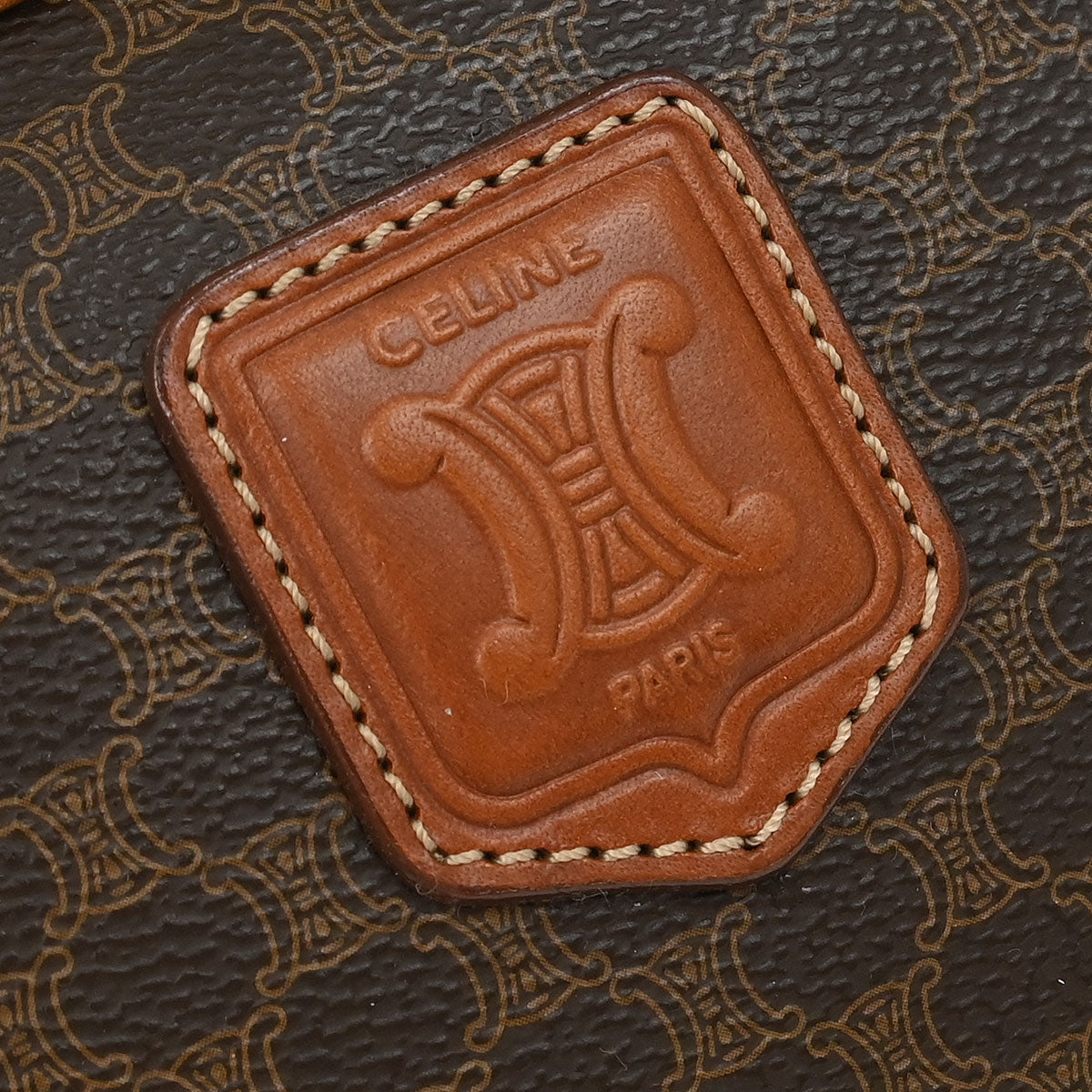 Celine Brown Macadam 2way Shoulder Handbag