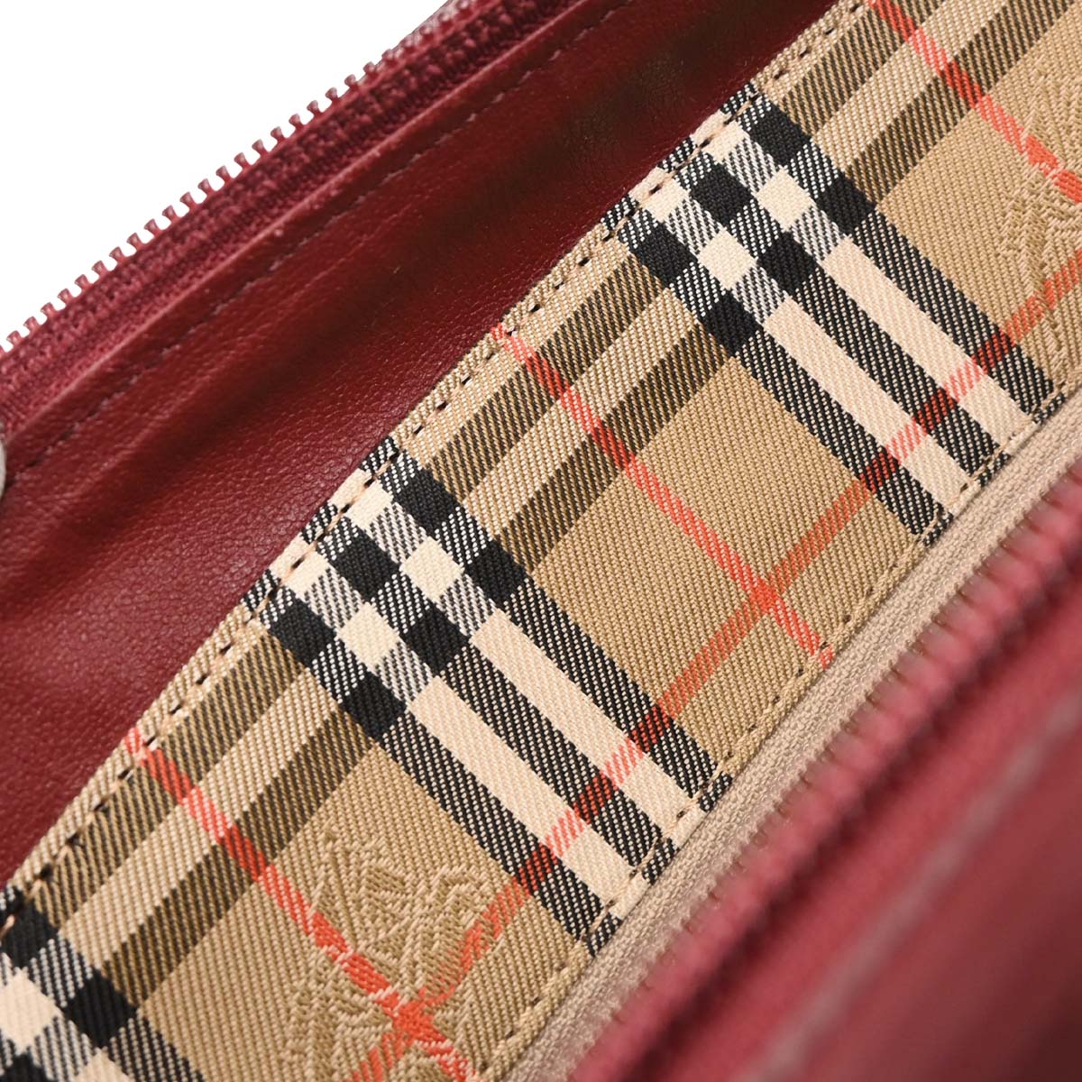 Burberry Bordeaux Leather Handbag