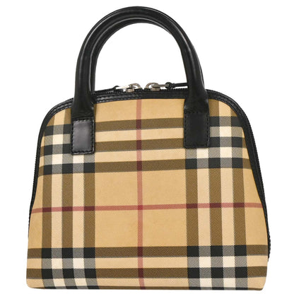 Burberry Beige PVC Burberry Check Handbag