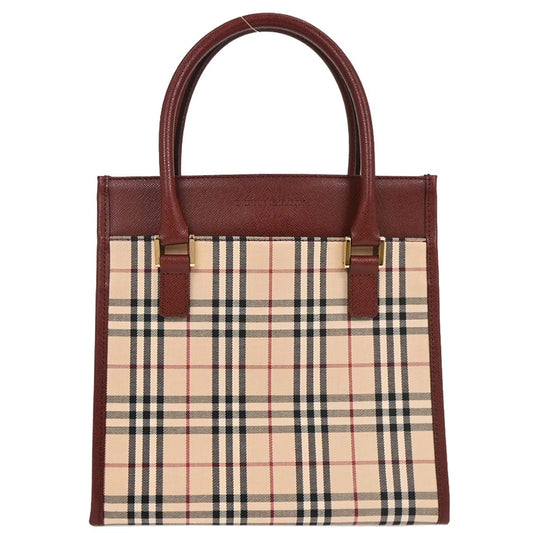 Burberry Beige Burberry Check Tote Handbag