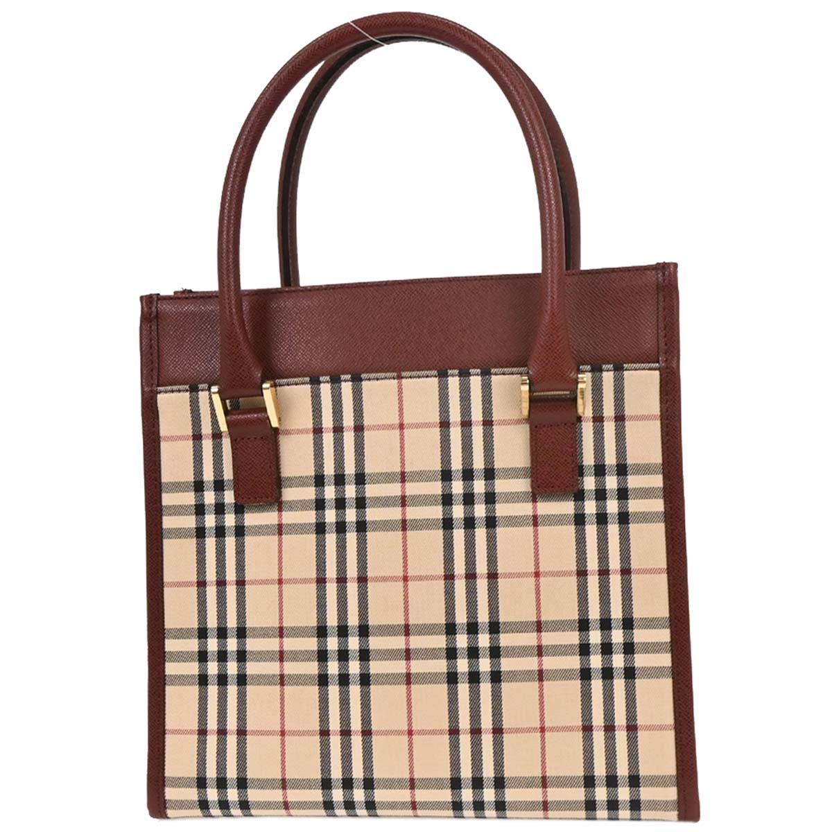 Burberry Beige Burberry Check Tote Handbag