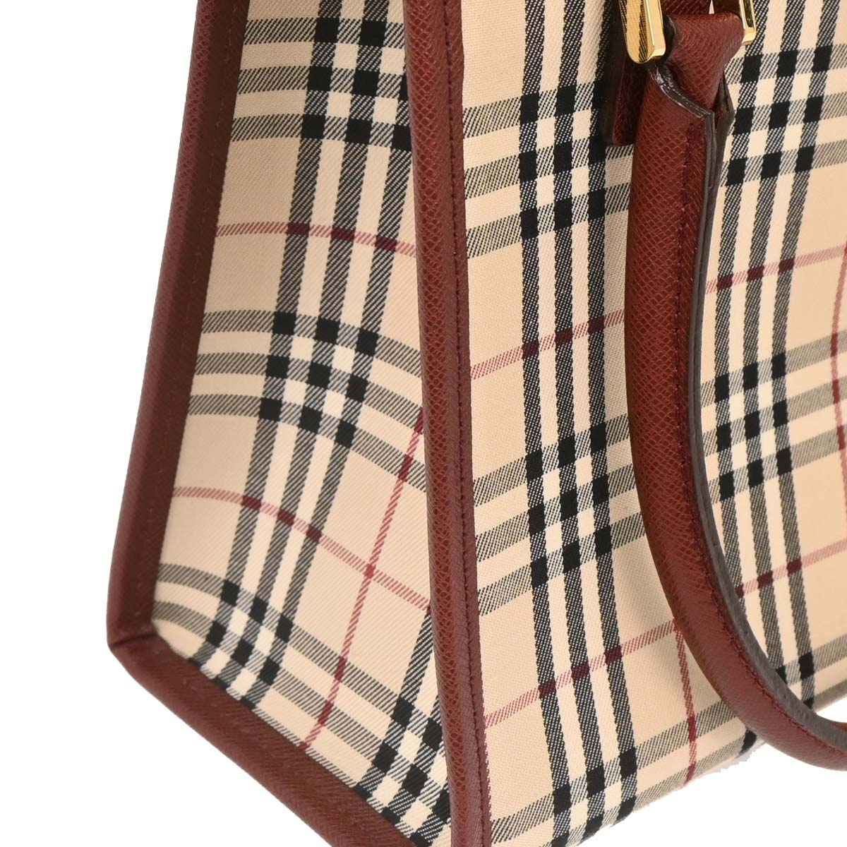 Burberry Beige Burberry Check Tote Handbag