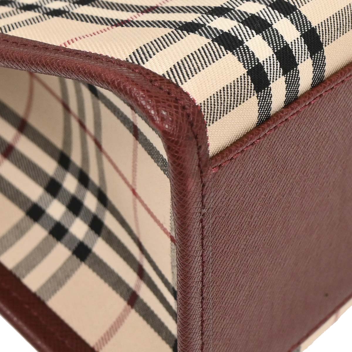 Burberry Beige Burberry Check Tote Handbag