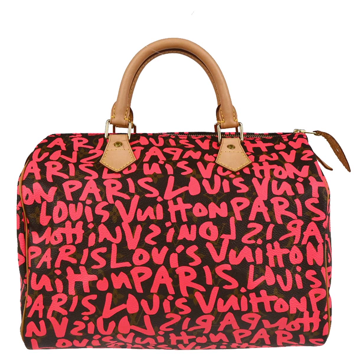 Louis Vuitton 2009 Pink Monogram Graffiti Speedy 30 Handbag M93704