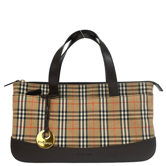 Burberrys Beige House Check Handbag