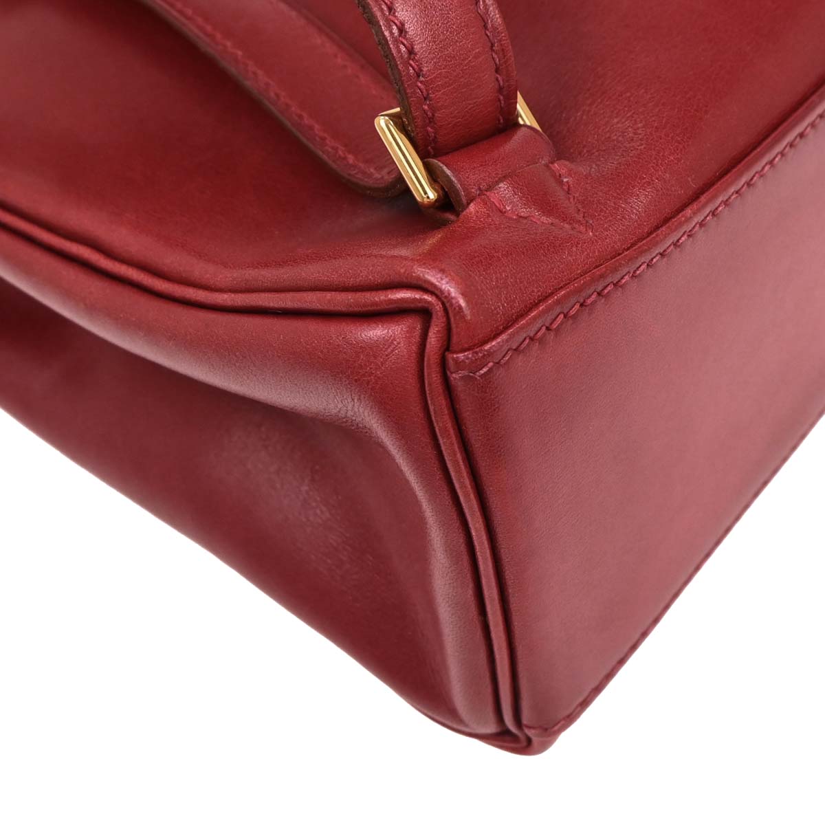 Hermes 1999 Rouge Vif Box Calf Kelly A Dos PM Backpack