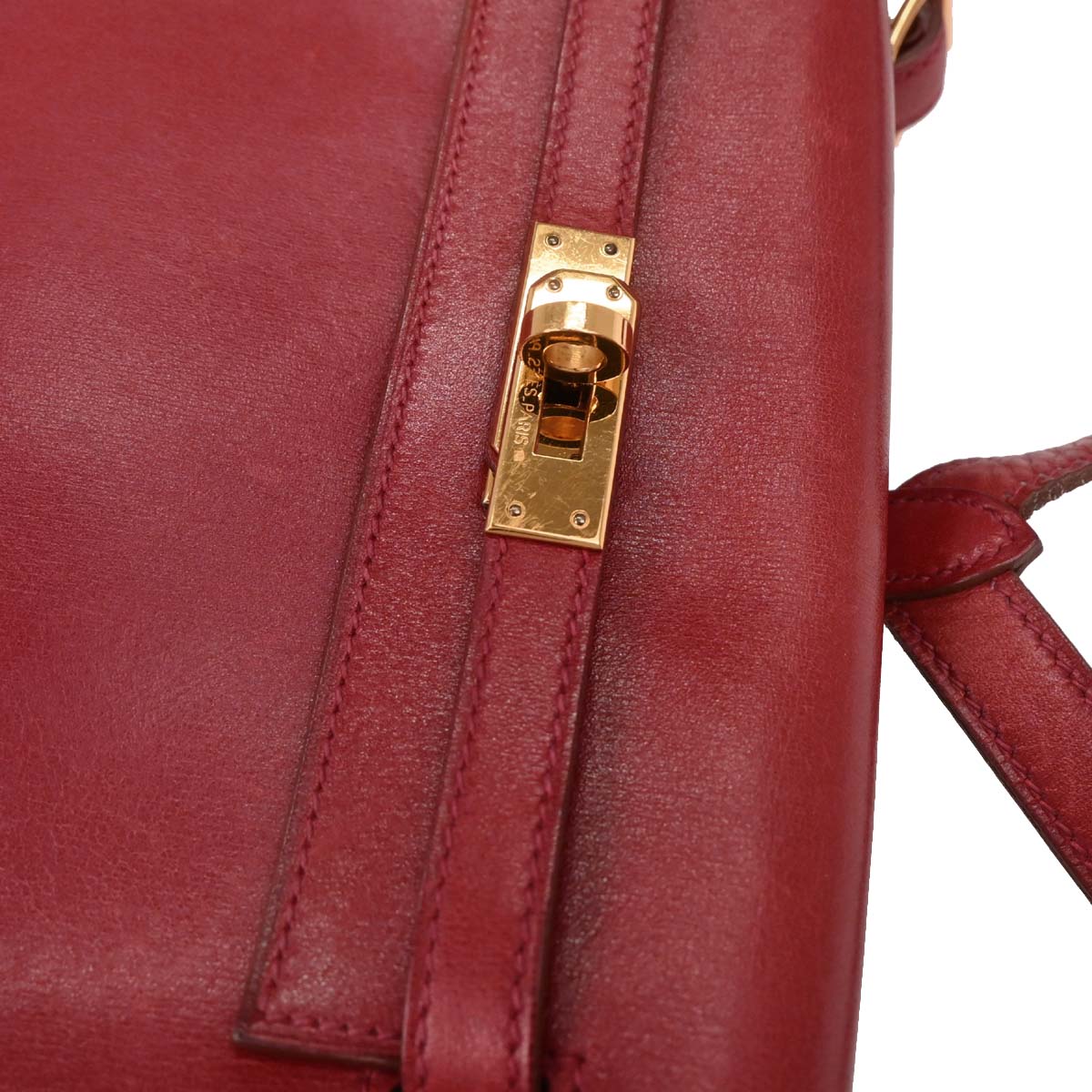 Hermes 1999 Rouge Vif Box Calf Kelly A Dos PM Backpack