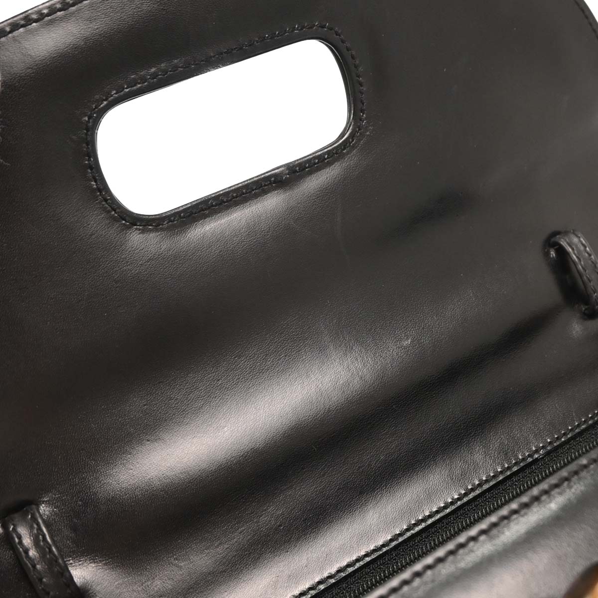 Gucci Black Bamboo 2way Shoulder Handbag