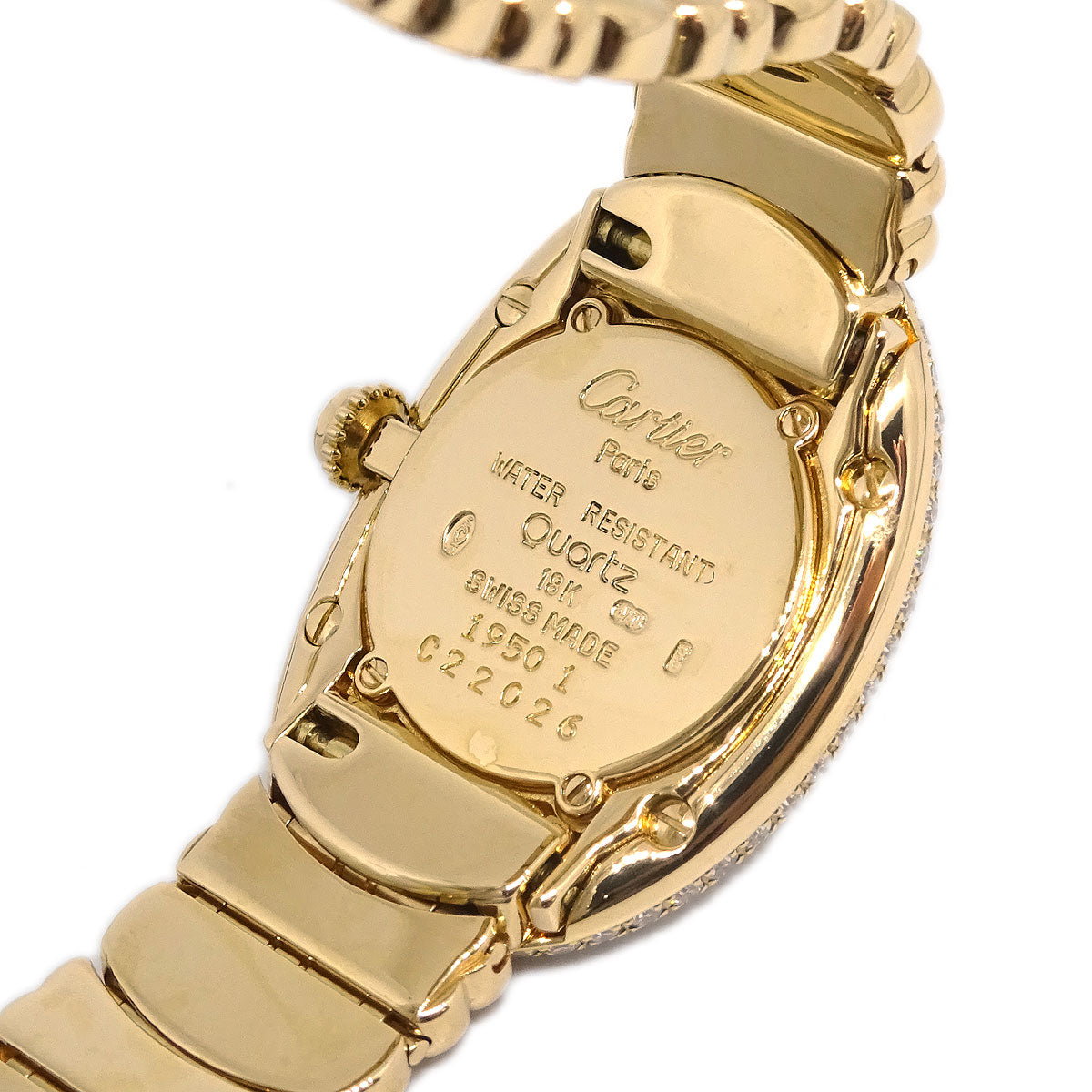 Cartier Baignoire Ref.1950 Quartz Watch 18KYG Diamond