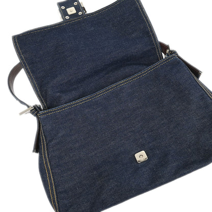 Fendi Navy Denim Mamma Baguette Handbag