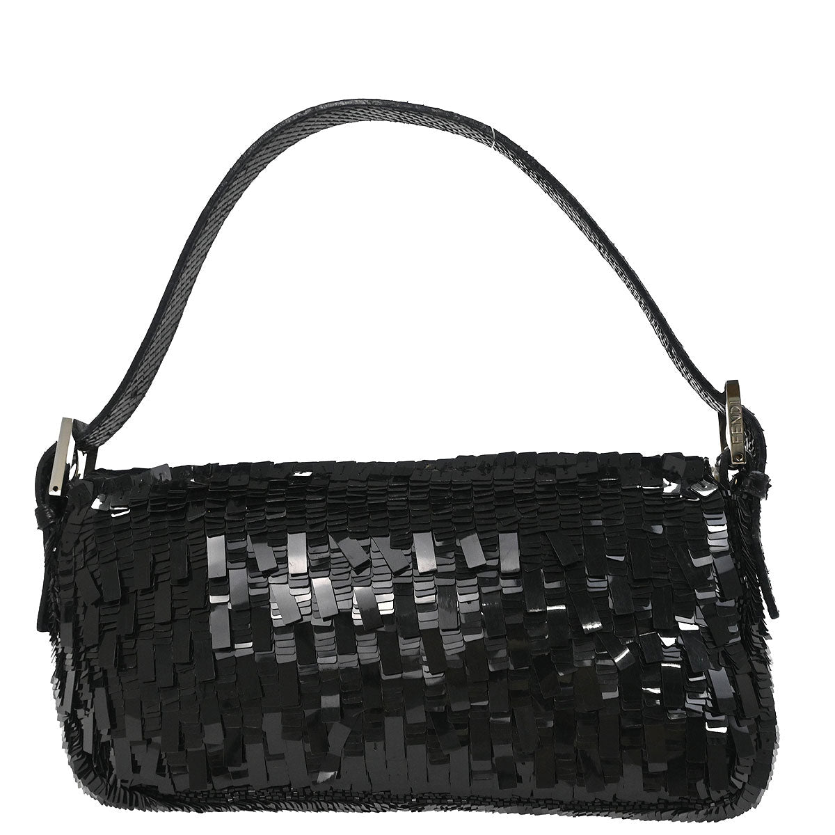 Fendi * Black Python Baguette Handbag
