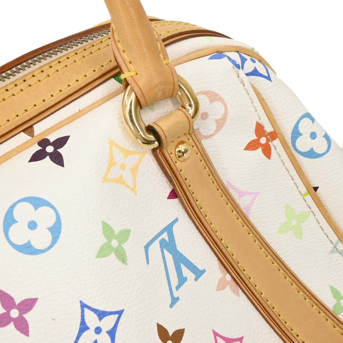 Louis Vuitton 2007 White Monogram Multicolor Priscilla Handbag M40096