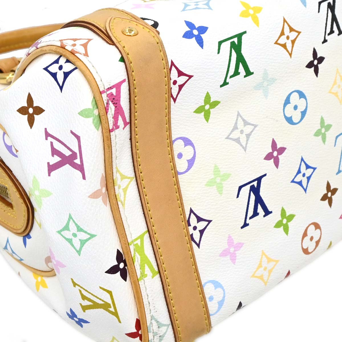 Louis Vuitton 2007 White Monogram Multicolor Priscilla Handbag M40096
