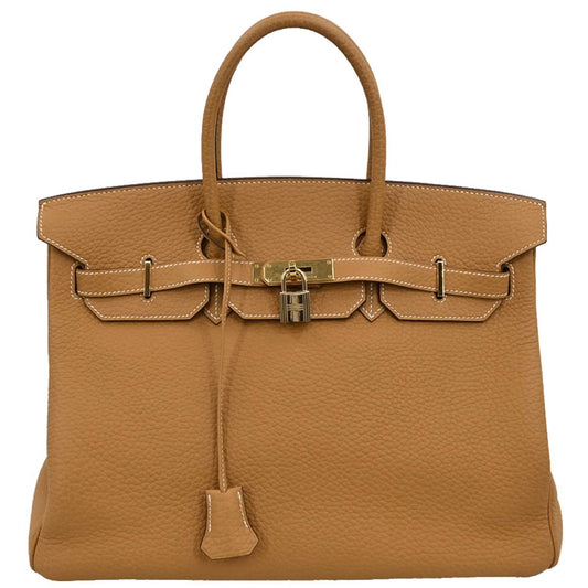 Hermes 2006 Natural Sable Fjord Birkin 35 Handbag