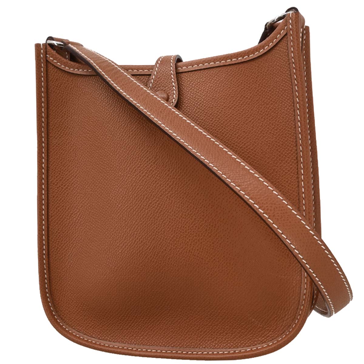 Hermes 2004 Cognac Epsom Evelyne TPM Shoulder Bag