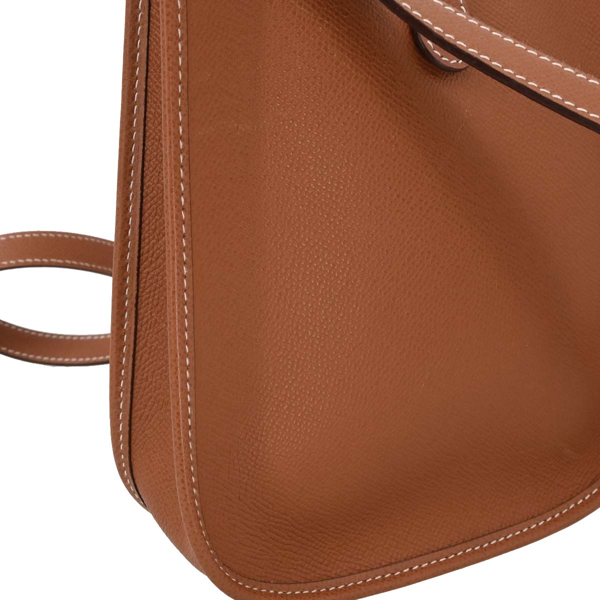 Hermes 2004 Cognac Epsom Evelyne TPM Shoulder Bag