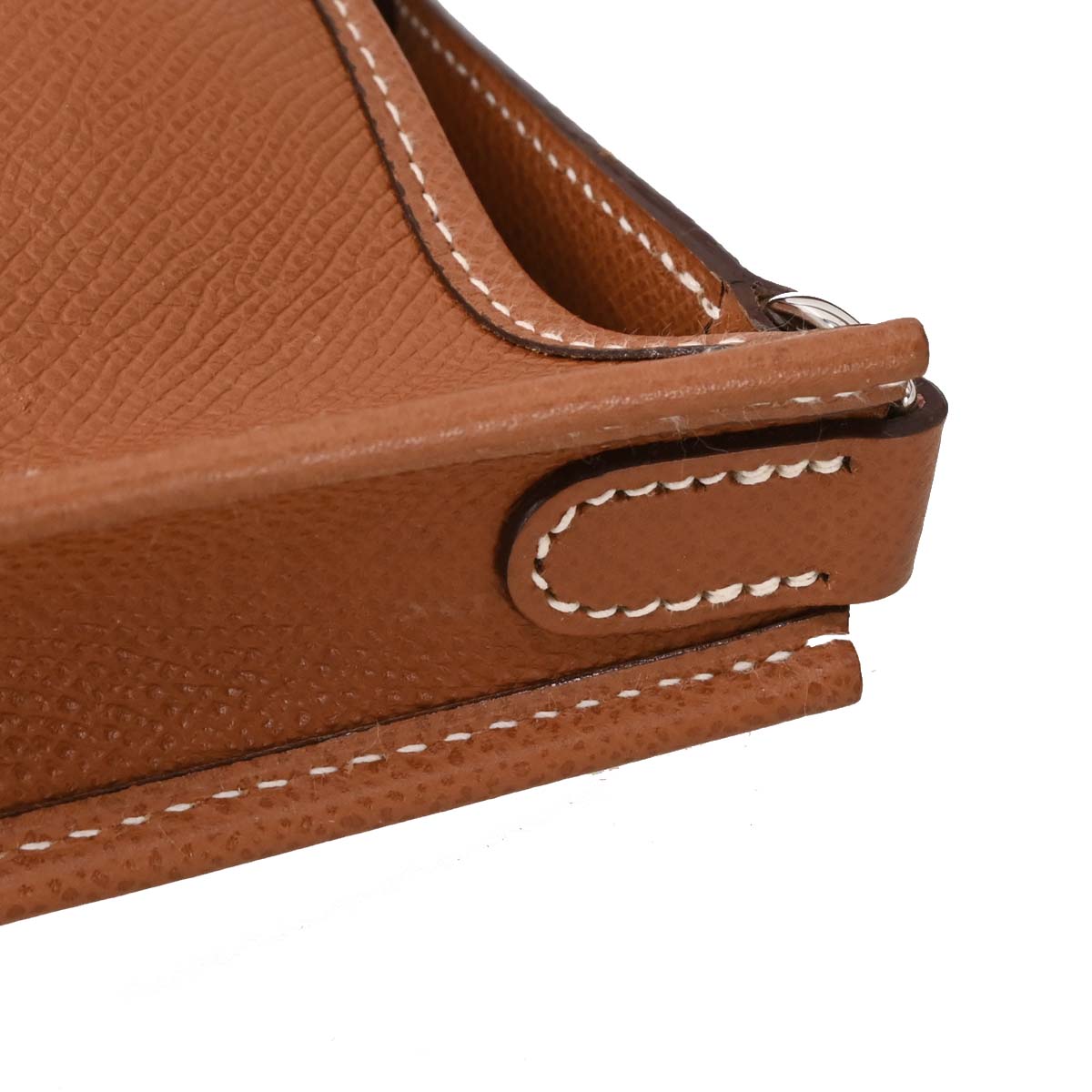 Hermes 2004 Cognac Epsom Evelyne TPM Shoulder Bag
