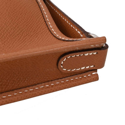 Hermes 2004 Cognac Epsom Evelyne TPM Shoulder Bag