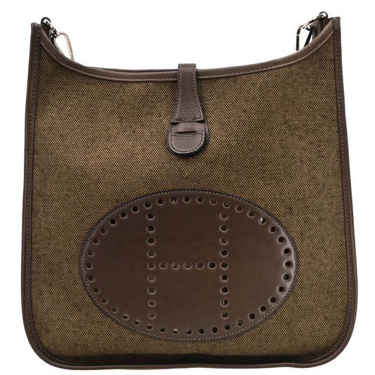 Hermes 2008 Ebene Toile H Chamonix Evelyne 2 29 PM Shoulder Bag