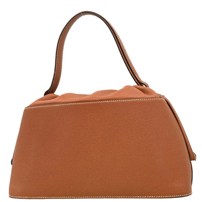 Hermes 2006 Cognac Epsom De Paris Drawstring Handbag