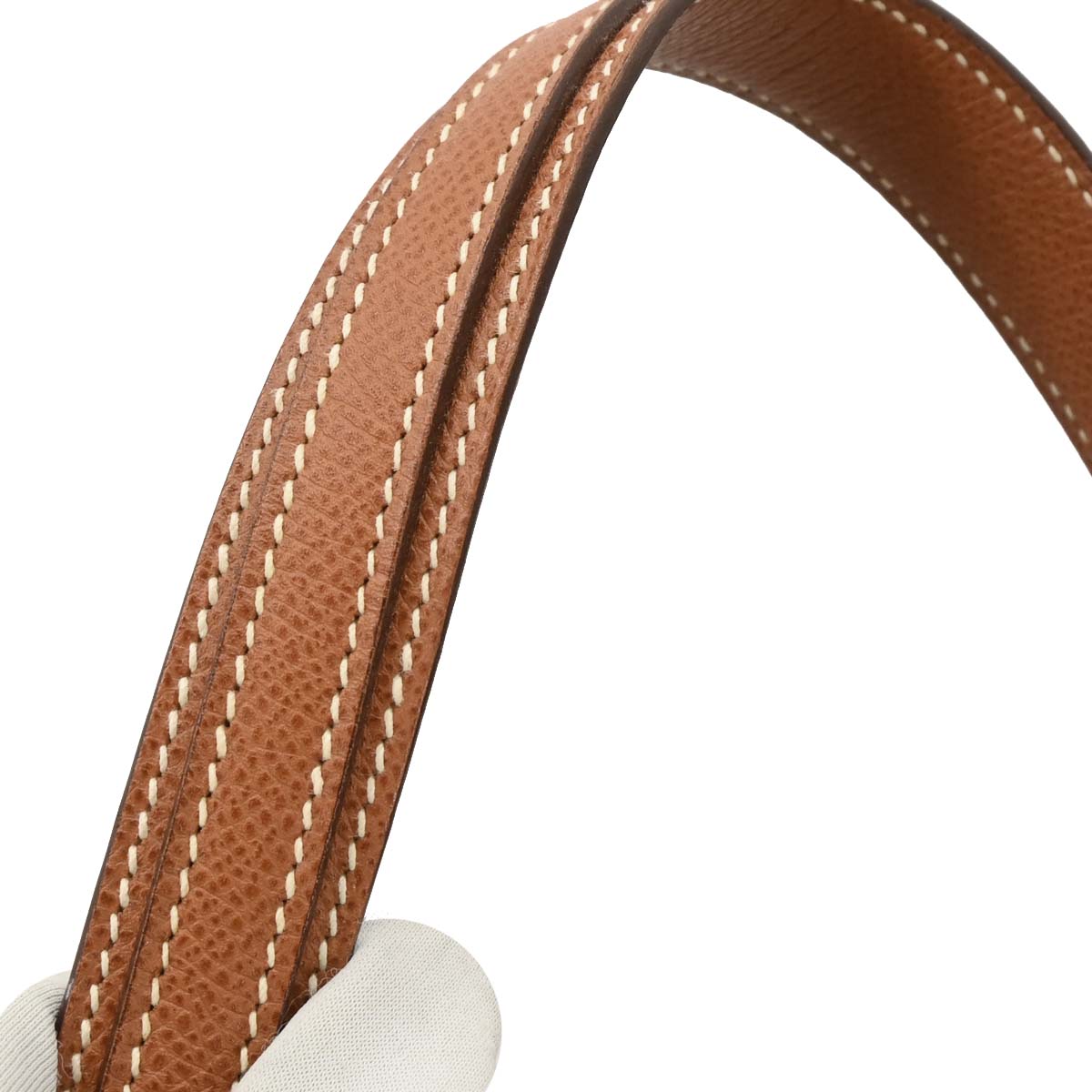 Hermes 2006 Cognac Epsom De Paris Drawstring Handbag
