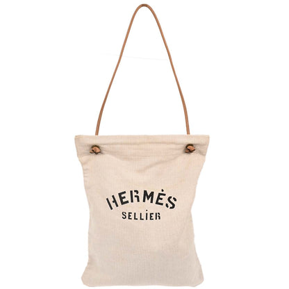 Hermes Beige Gold Toile Chevrons Aline GM Shoulder Bag