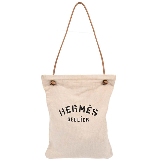 Hermes Beige Gold Toile Chevrons Aline GM Shoulder Bag