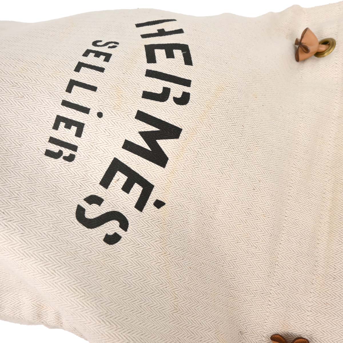 Hermes Beige Gold Toile Chevrons Aline GM Shoulder Bag
