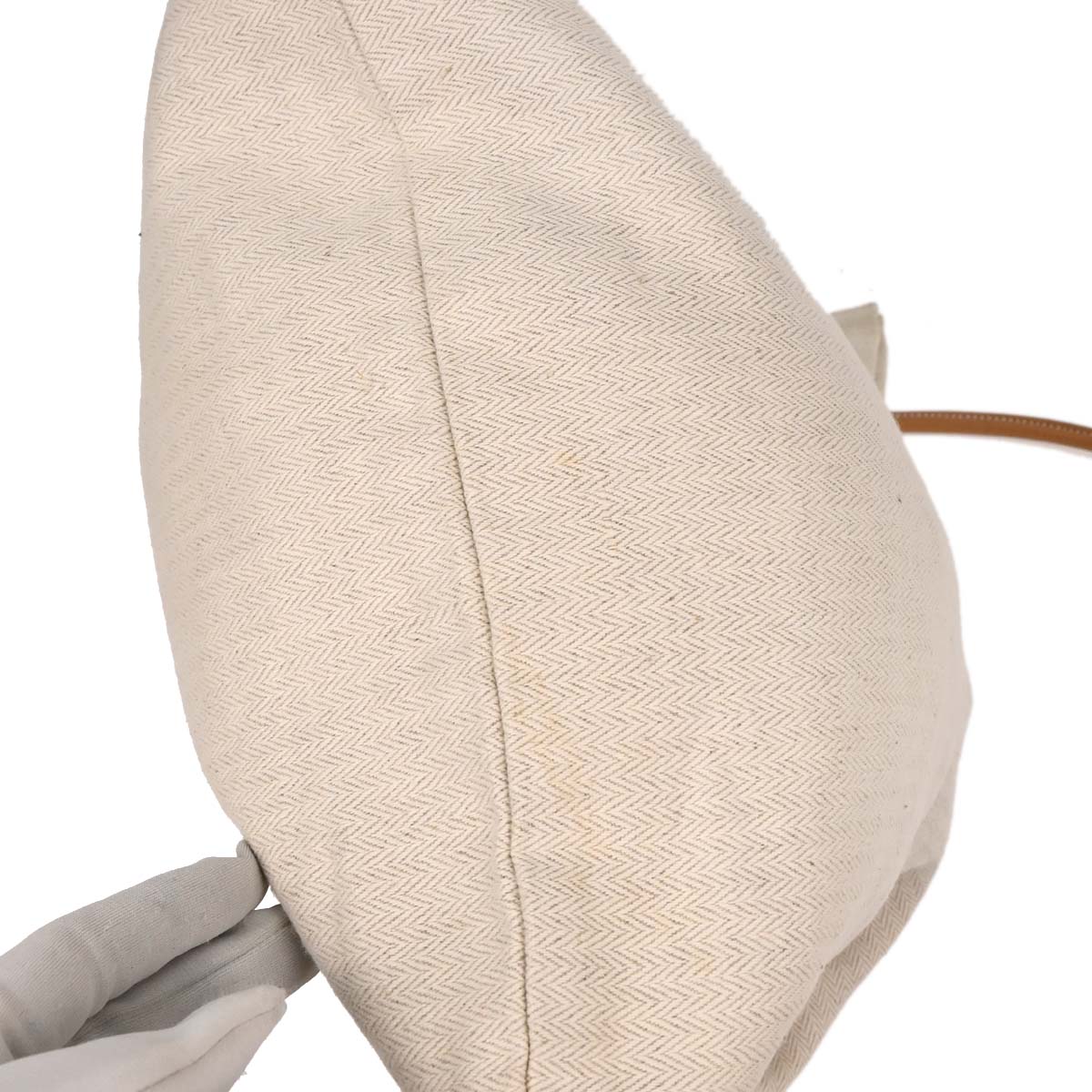 Hermes Beige Gold Toile Chevrons Aline GM Shoulder Bag