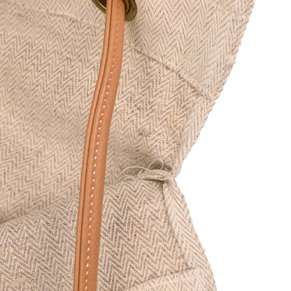 Hermes Beige Gold Toile Chevrons Aline GM Shoulder Bag
