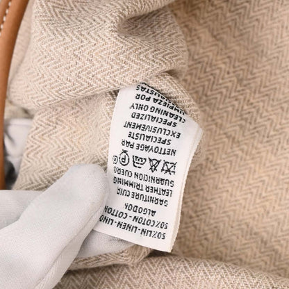 Hermes Beige Gold Toile Chevrons Aline GM Shoulder Bag