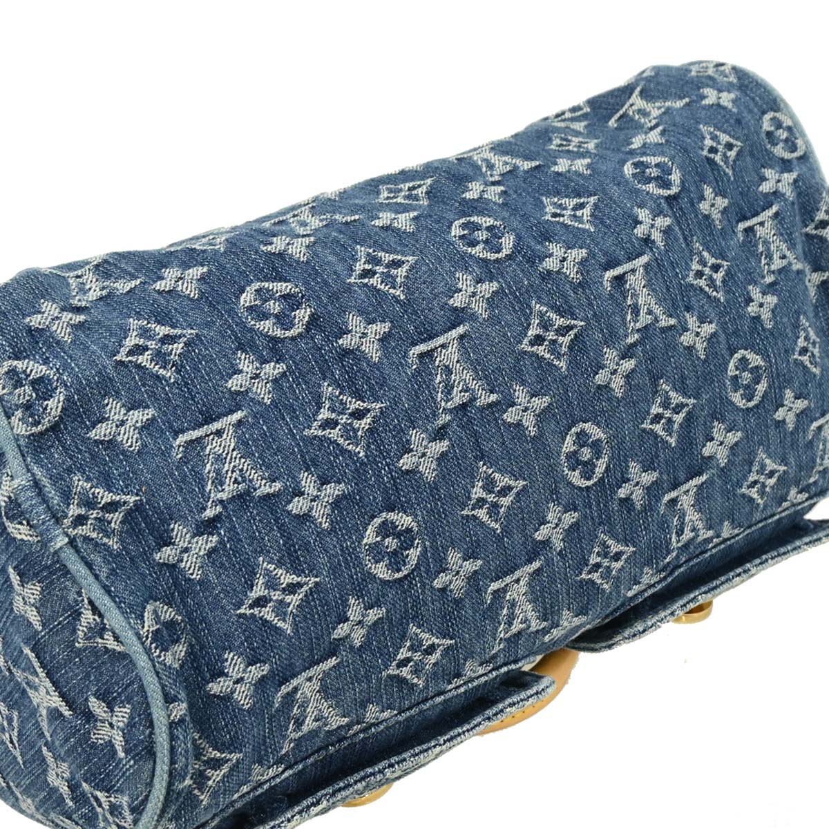 Louis Vuitton 2005 Blue Monogram Denim Neo Speedy Handbag M95019