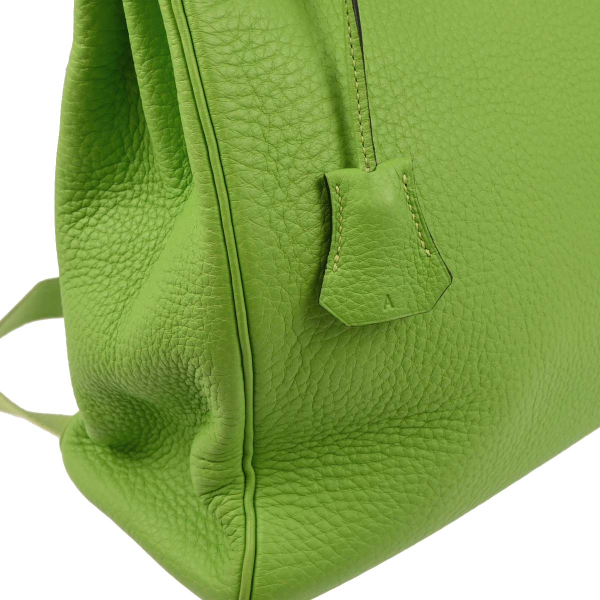 Hermes 2004 Apple Green Taurillon Clemence Kelly A Dos GM Backpack