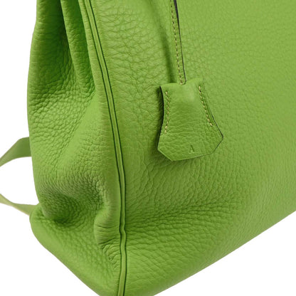 Hermes 2004 Apple Green Taurillon Clemence Kelly A Dos GM Backpack