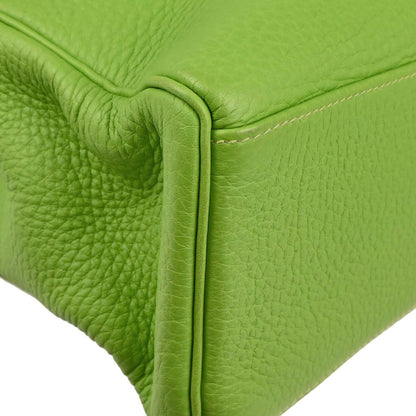 Hermes 2004 Apple Green Taurillon Clemence Kelly A Dos GM Backpack