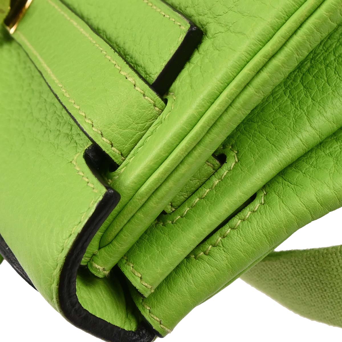 Hermes 2004 Apple Green Taurillon Clemence Kelly A Dos GM Backpack