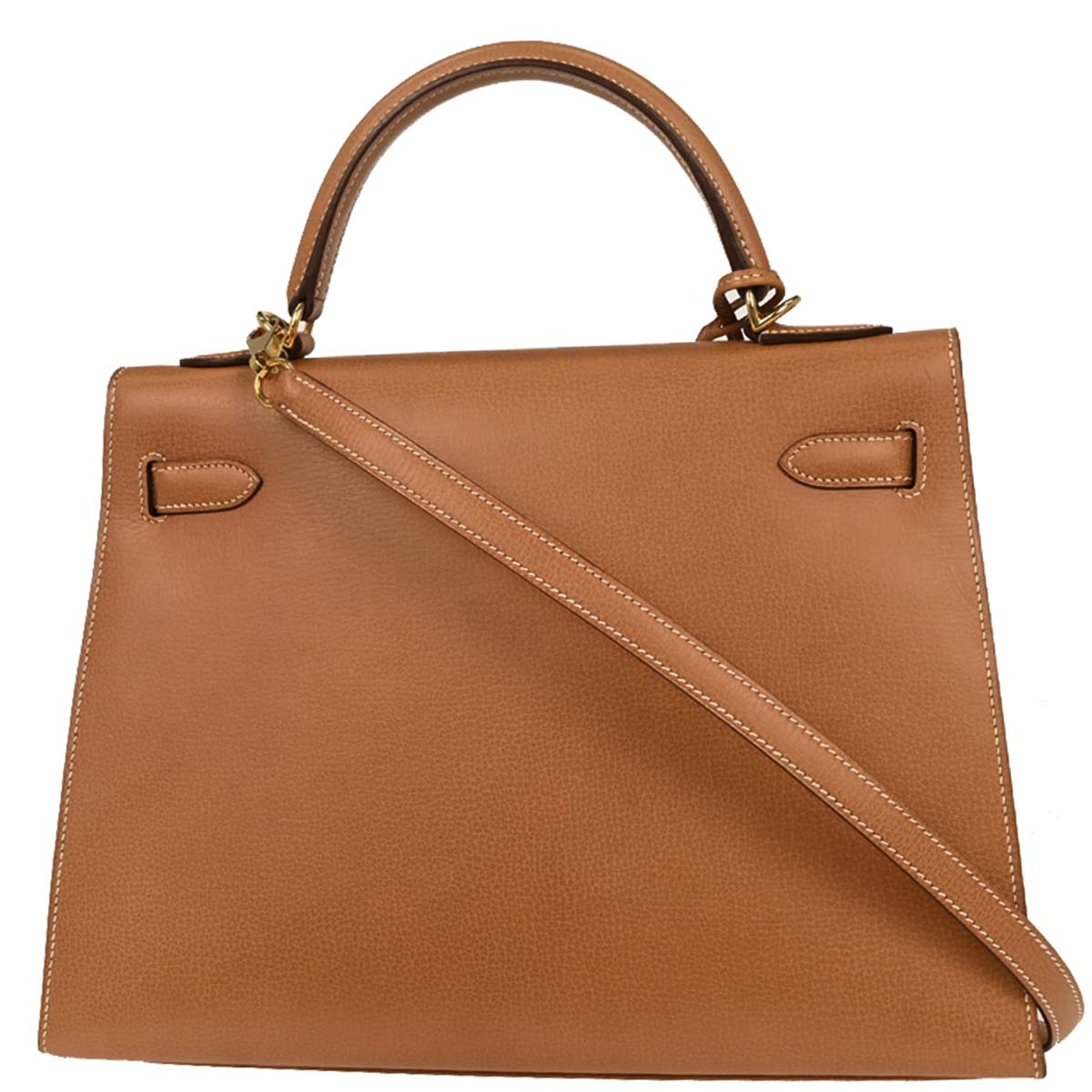 Hermes 2003 Natural Ardennes Kelly 32 Sellier 2way Shoulder Handbag