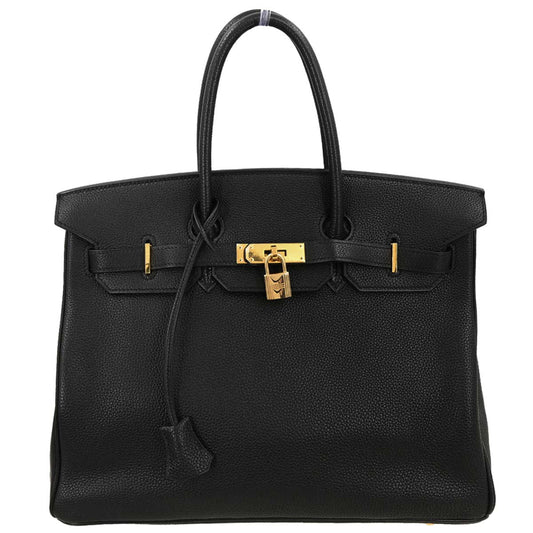Hermes Black Togo Birkin 35 Handbag