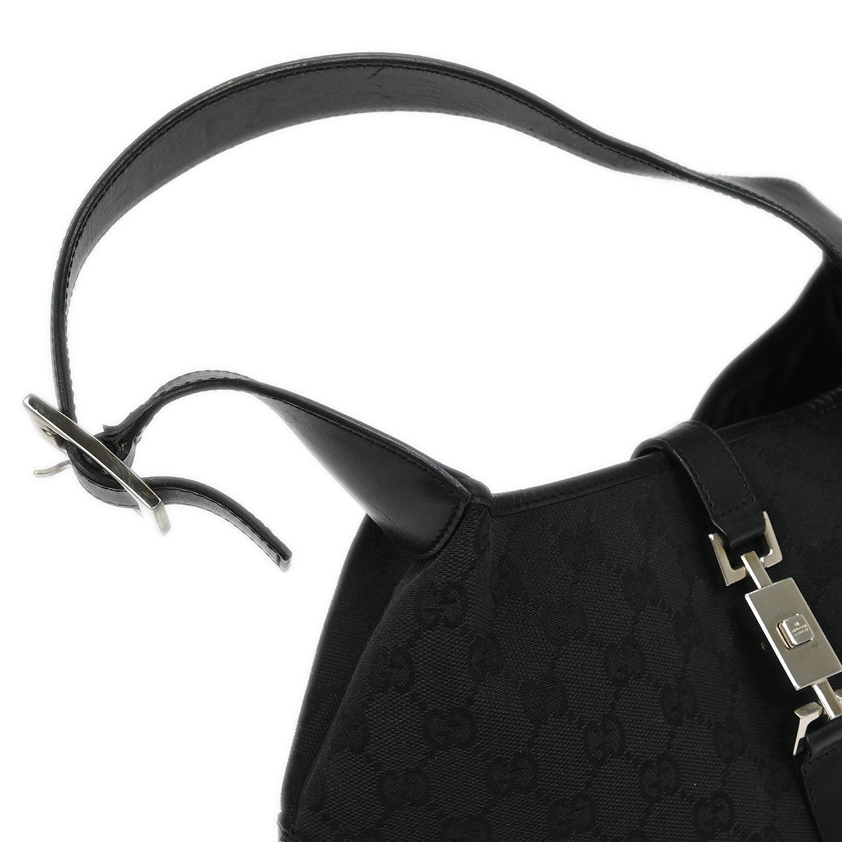 Gucci Black GG Jackie Hobo Handbag